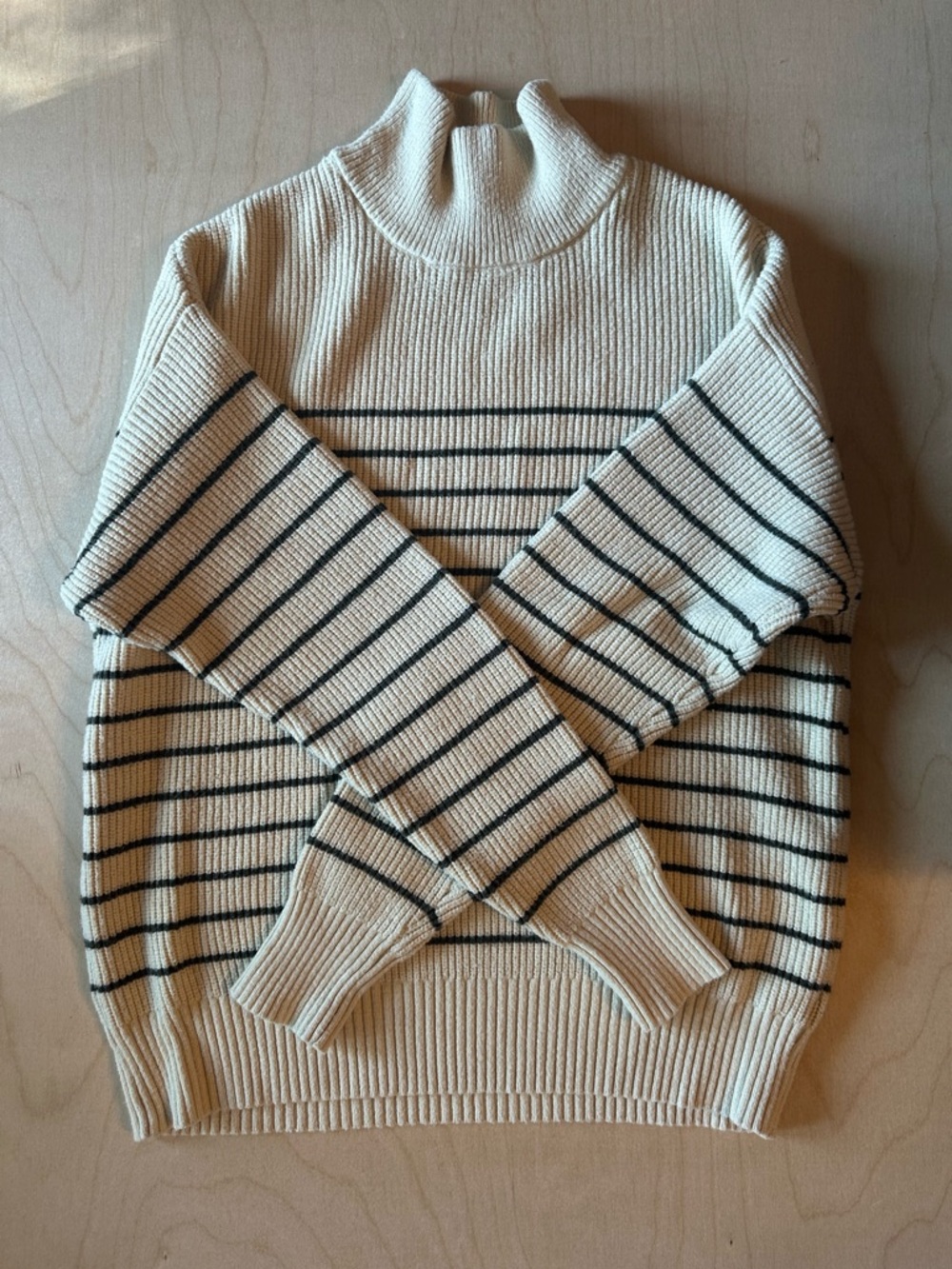Copper Key Cream and Black Striped Knit Sweater